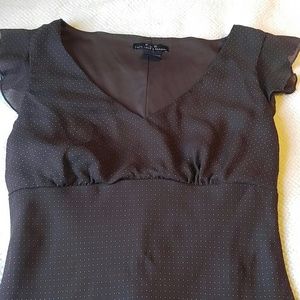 Brown polka dot dress